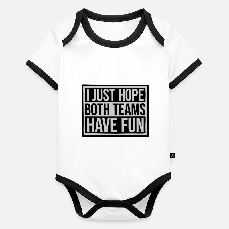 Both Teams Have Fun Organic Baby Contrasting Bodysuit
