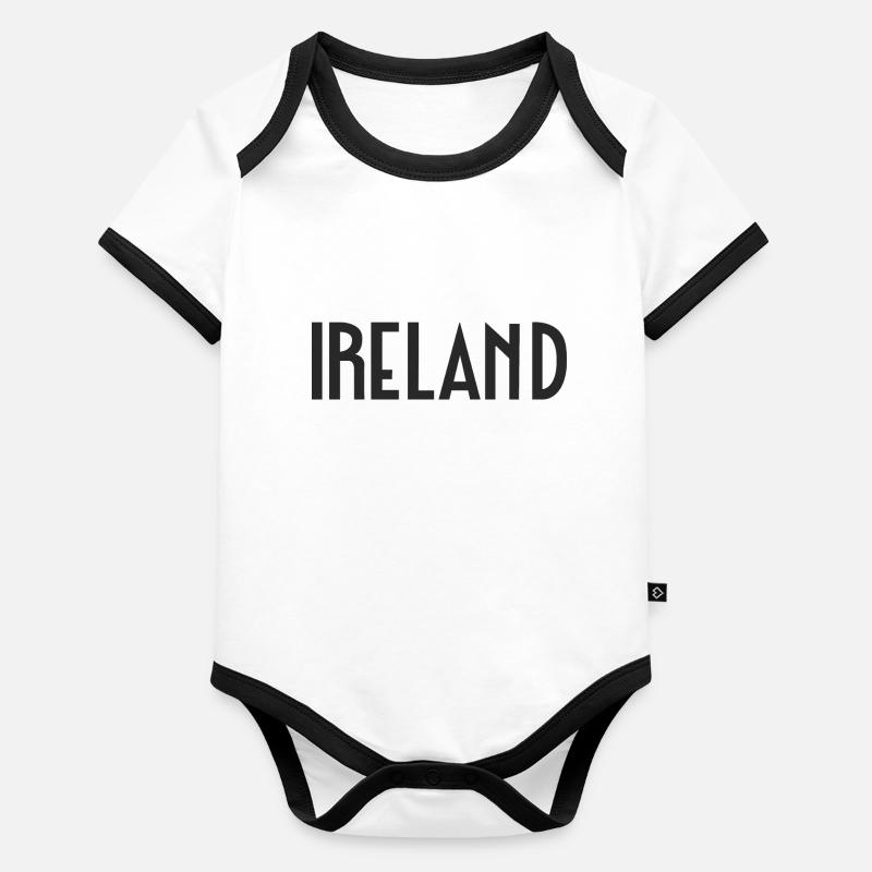 Irlande Body Bébé bio contrasté manches courtes