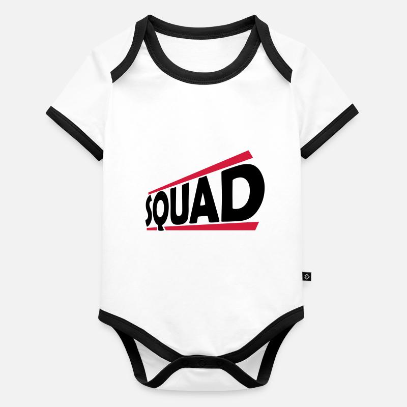 Conception du logo de l’équipe squad Body Bébé bio contrasté manches courtes