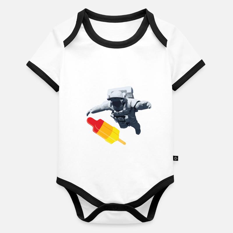 Ich hätte es fast verstanden - Rakete vs Astronaut Baby Bio-Kurzarm-Kontrastbody