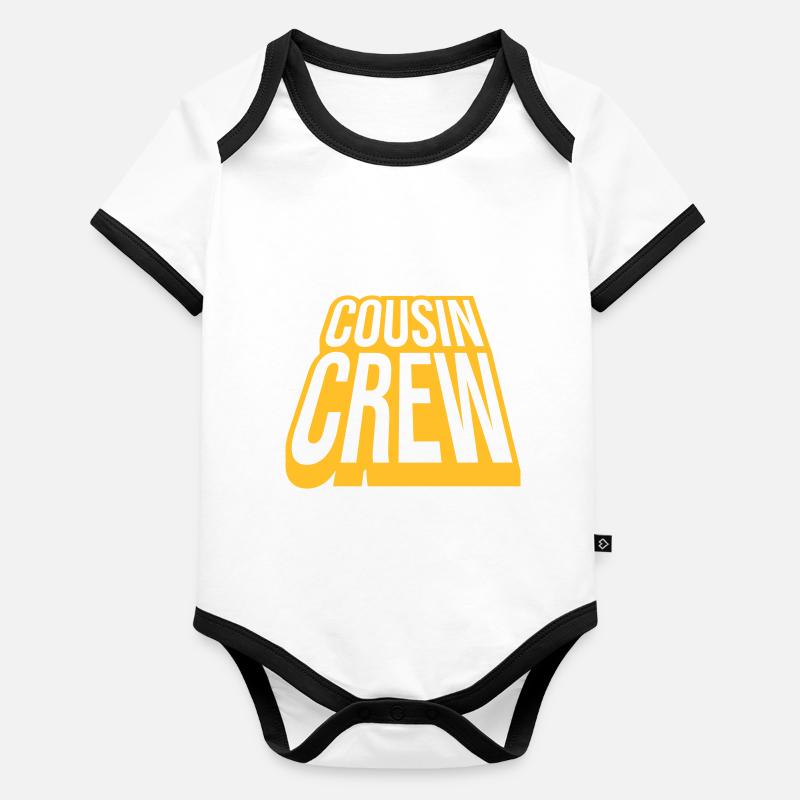 Leader Cousin Crew Team Body Bébé bio contrasté manches courtes