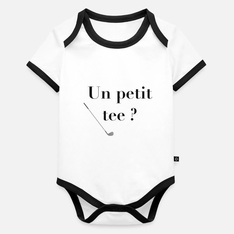 TEE golf : un petit tee ? Body Bébé bio contrasté manches courtes