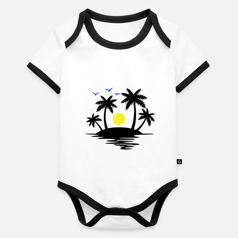 Paradise Island Organic Baby Contrasting Bodysuit