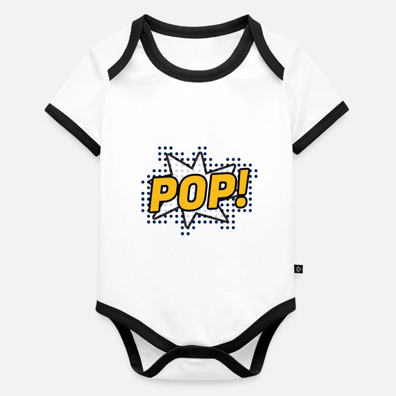 Polka dot Pop art Organic Baby Contrasting Bodysuit