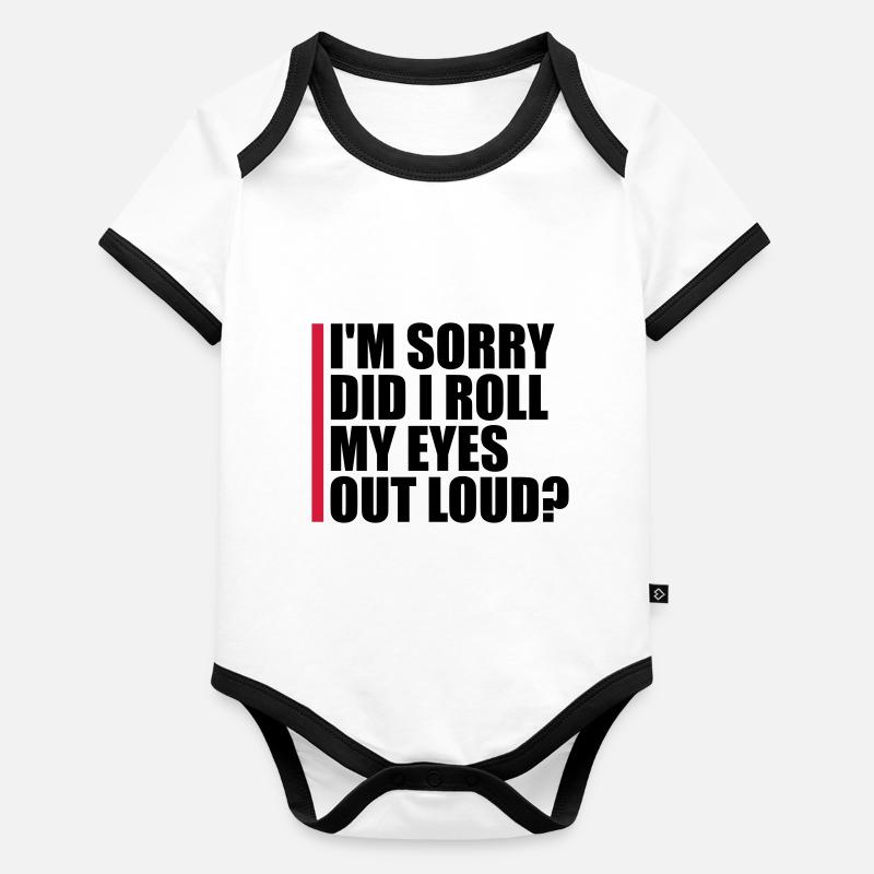 Roulez mes yeux Body Bébé bio contrasté manches courtes