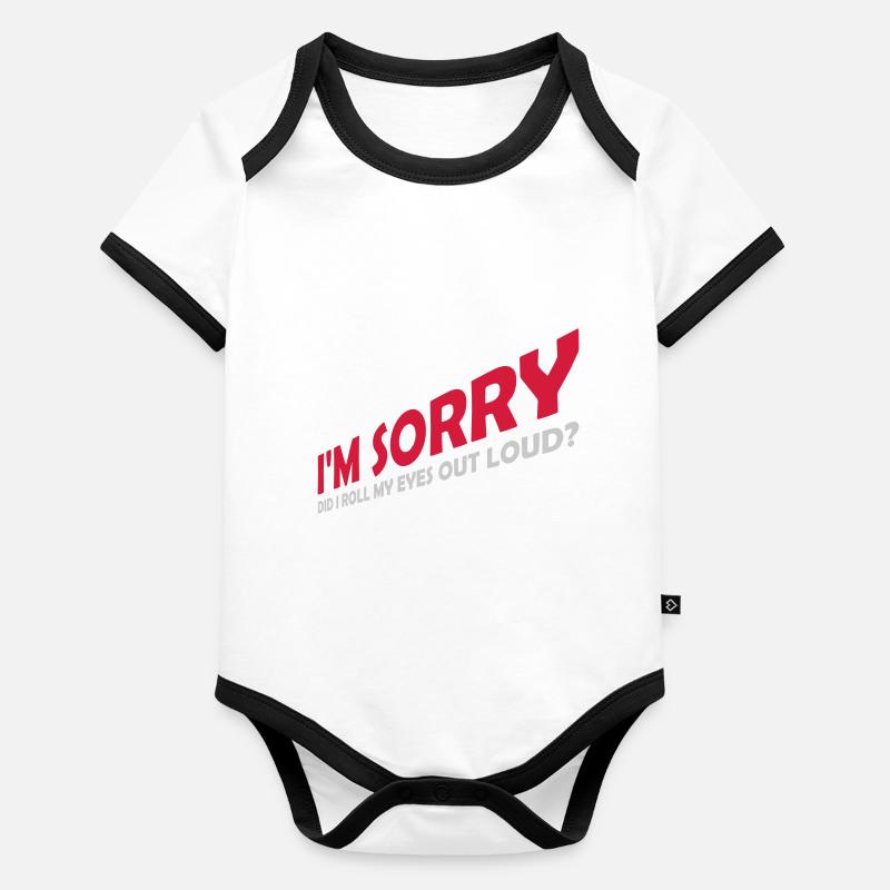 Roll My Eyes Out Organic Baby Contrasting Bodysuit