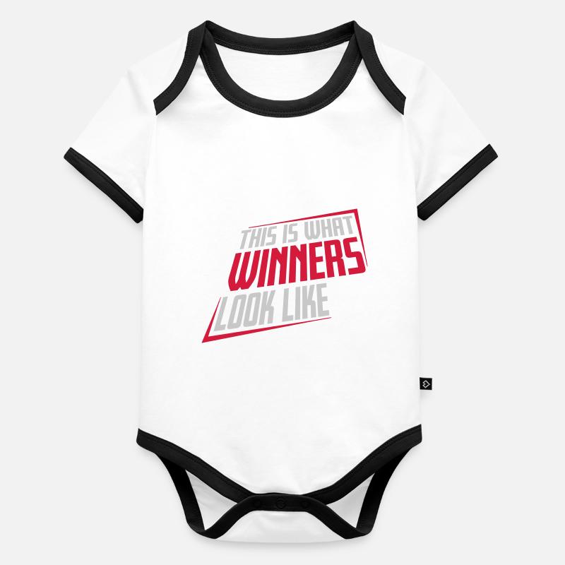 What Winners Look Like Baby Bio-Kurzarm-Kontrastbody