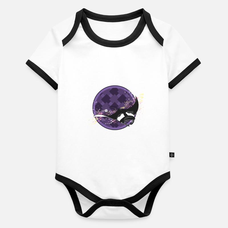 Raie manta Body Bébé bio contrasté manches courtes