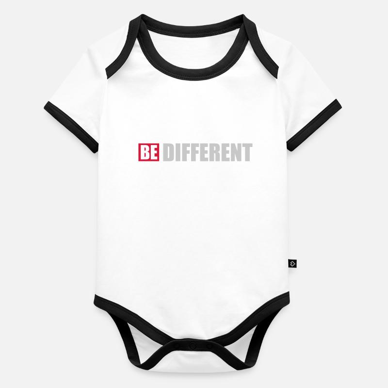 Soyez différent Logo Design Body Bébé bio contrasté manches courtes
