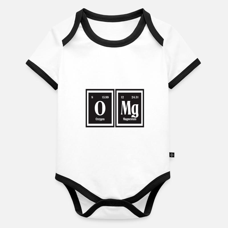 | OMG Tableau périodique des éléments Body Bébé bio contrasté manches courtes