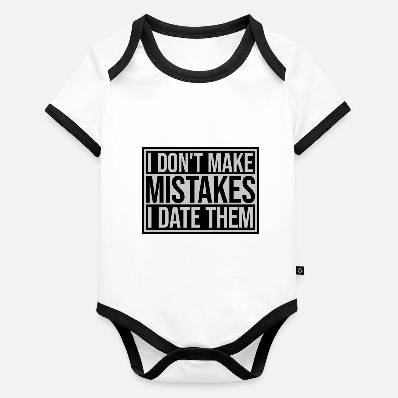 Date Erreurs Citation Logo Body Bébé bio contrasté manches courtes