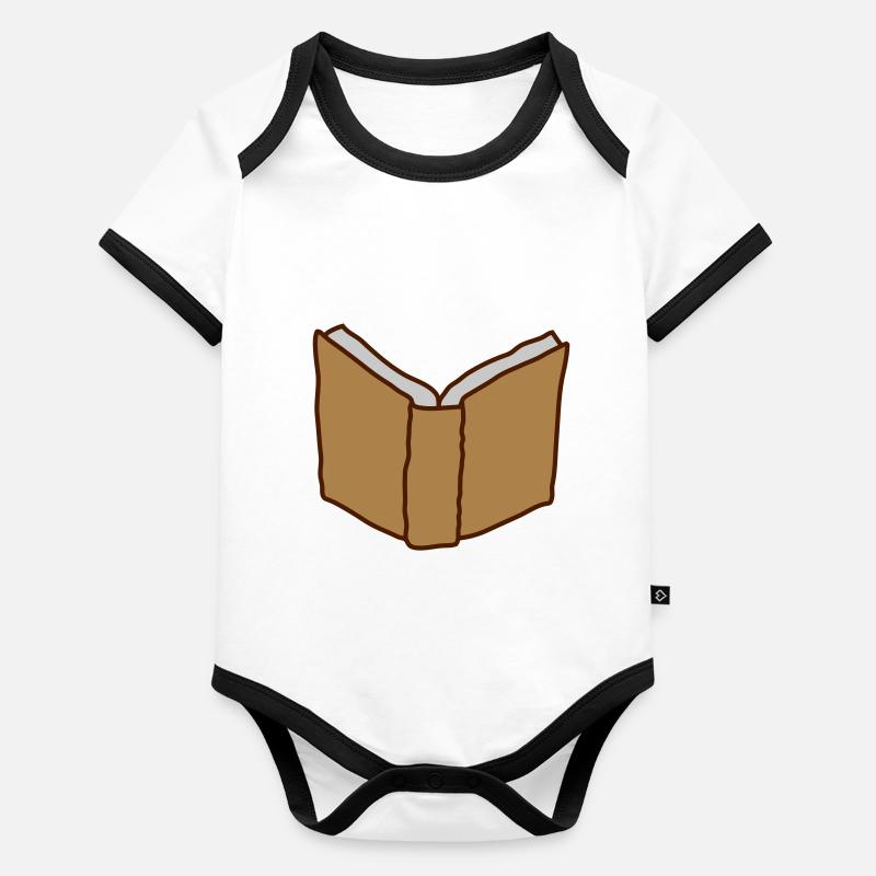 Open book from behind Organic Baby Contrasting Bodysuit