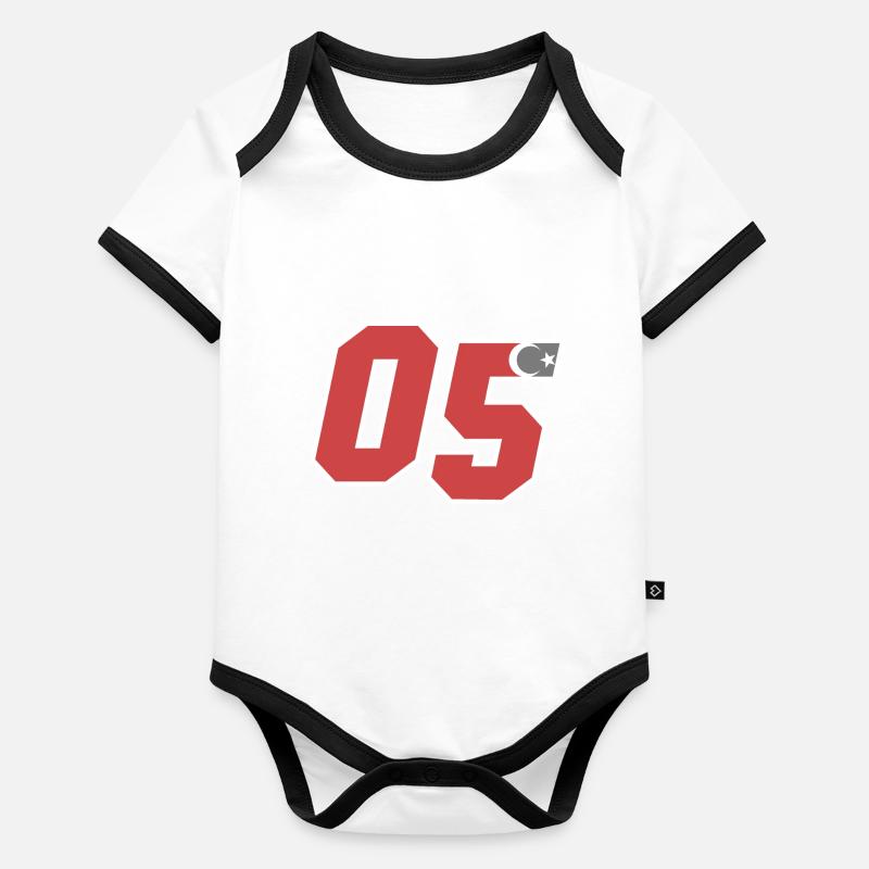 Amasya Body Bébé bio contrasté manches courtes