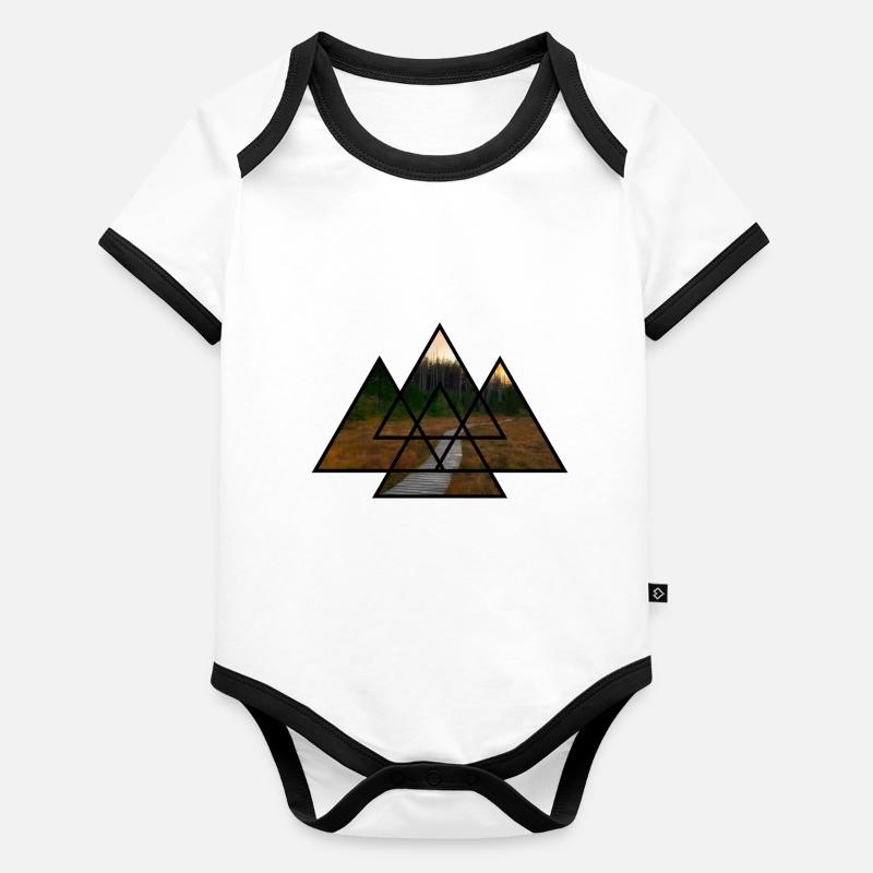 T-Shirt Triangle Forest Gift Hiking Trail Nature Organic Baby Contrasting Bodysuit