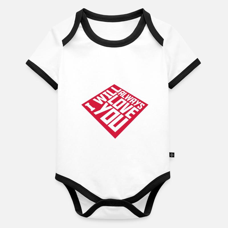 J’aimerai toujours Body Bébé bio contrasté manches courtes