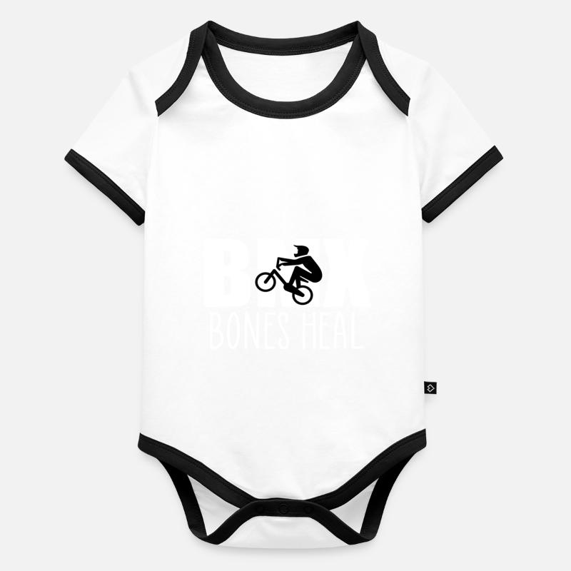 Bones heal bmx Organic Baby Contrasting Bodysuit
