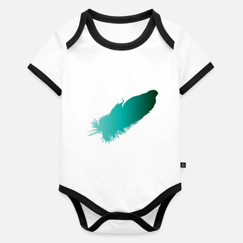 Feder Baby Bio-Kurzarm-Kontrastbody