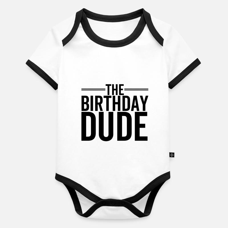Le mec d’anniversaire Body Bébé bio contrasté manches courtes