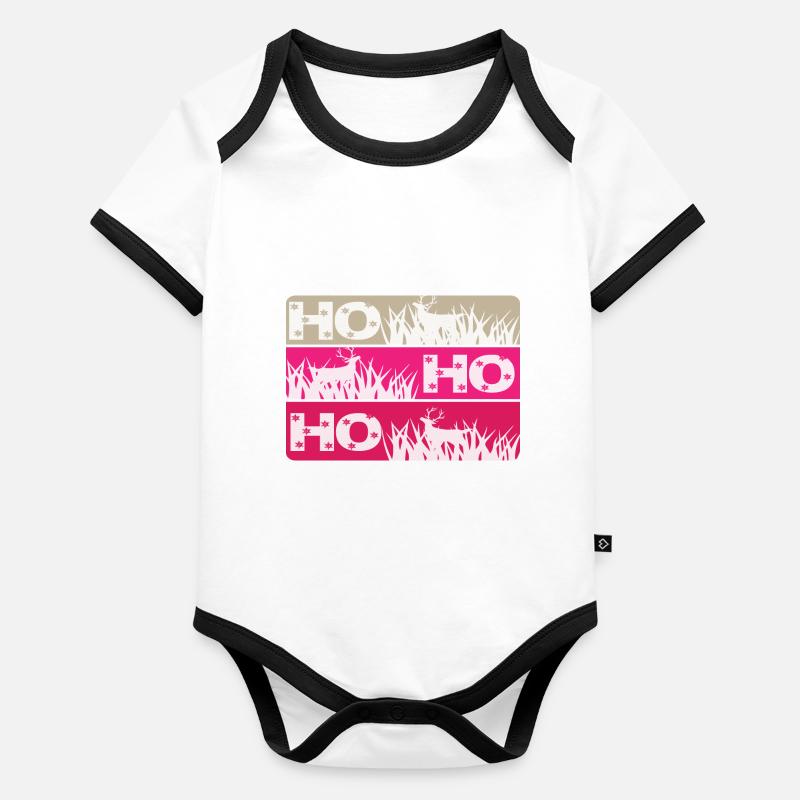 Ho Ho Ho Body Bébé bio contrasté manches courtes