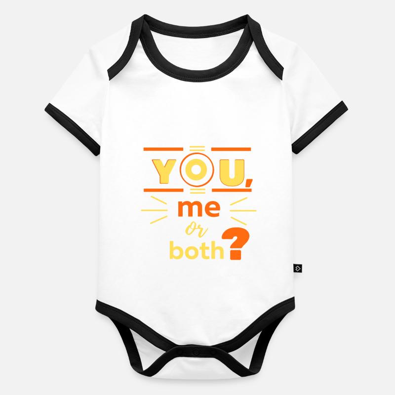 Vous, moi ou les deux? Body Bébé bio contrasté manches courtes