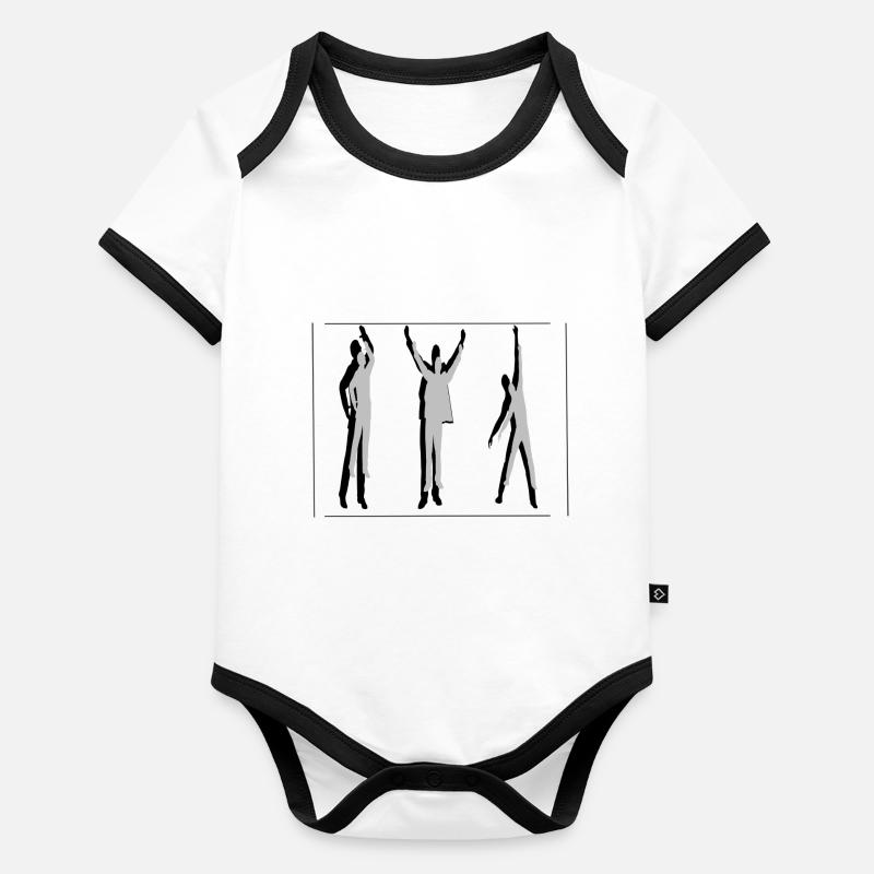 Personnes en déplacement Body Bébé bio contrasté manches courtes