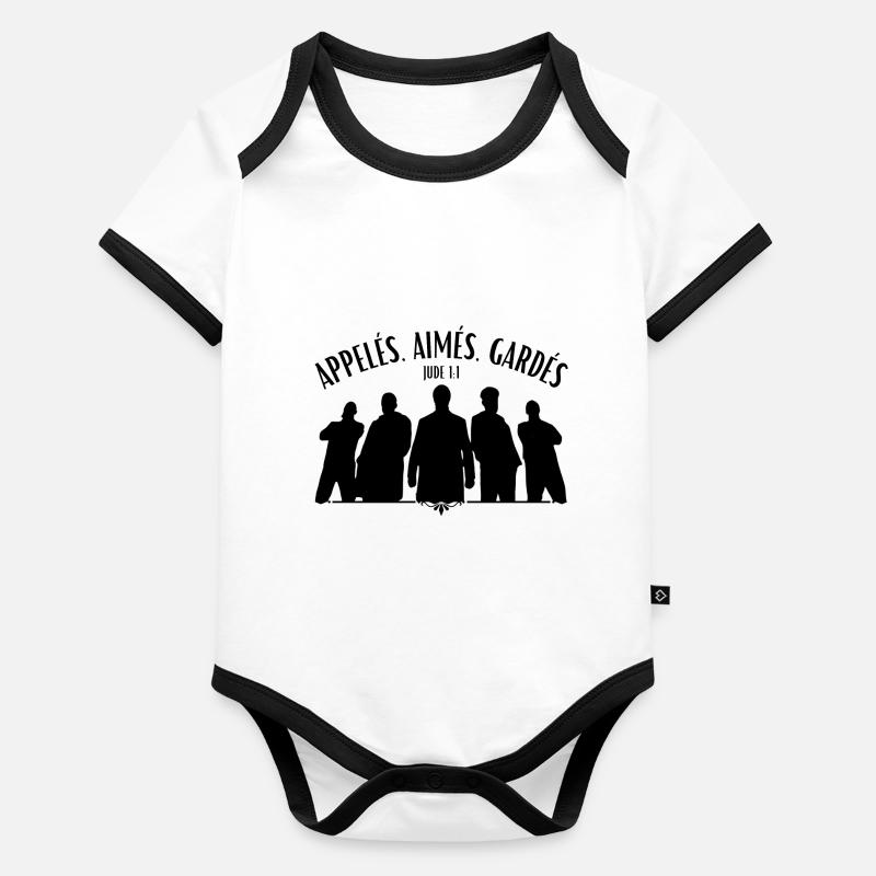 Appelés, aimés, gardés - Jude/1-1 Body Bébé bio contrasté manches courtes