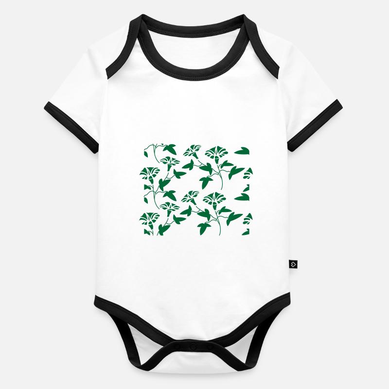 plants Background | Plants -- Vectorgraphic Organic Baby Contrasting Bodysuit
