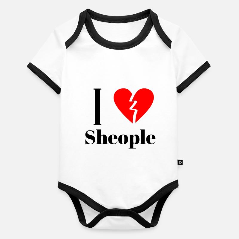 Ironic Sheople design statement Organic Baby Contrasting Bodysuit