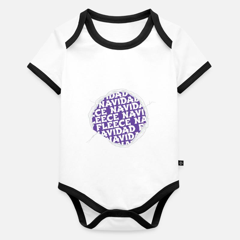 Cadeau cool chambre de vacances de Noël Body Bébé bio contrasté manches courtes