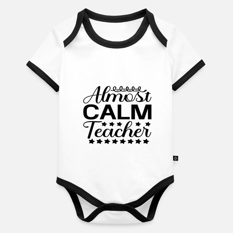 Almost Calm Teacher Organic Baby Contrasting Bodysuit
