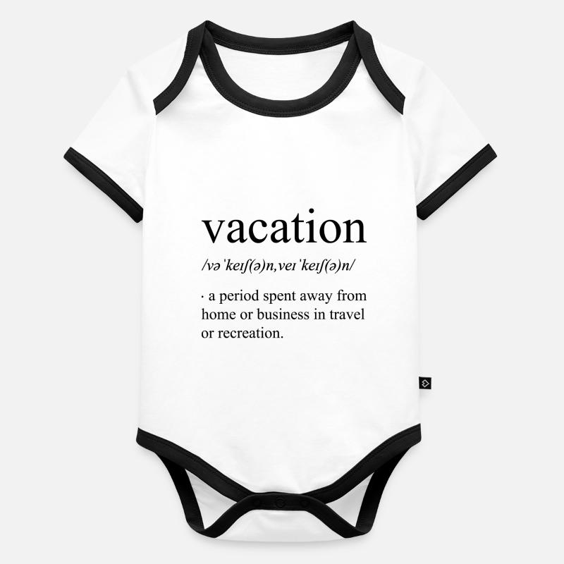 Définition des vacances Body Bébé bio contrasté manches courtes