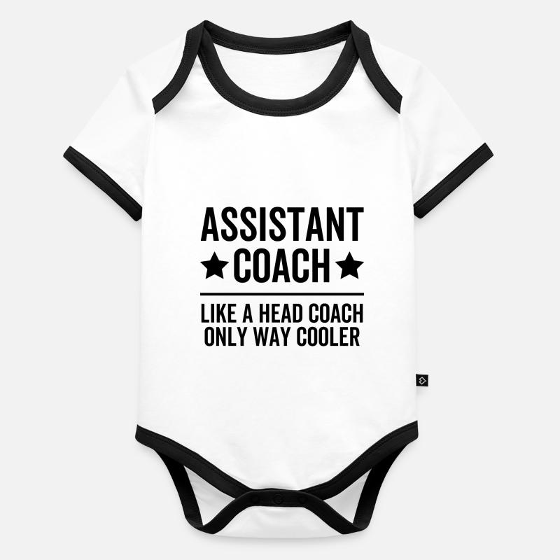 Assistenztrainer wie ein Cheftrainer nur viel cooler Baby Bio-Kurzarm-Kontrastbody