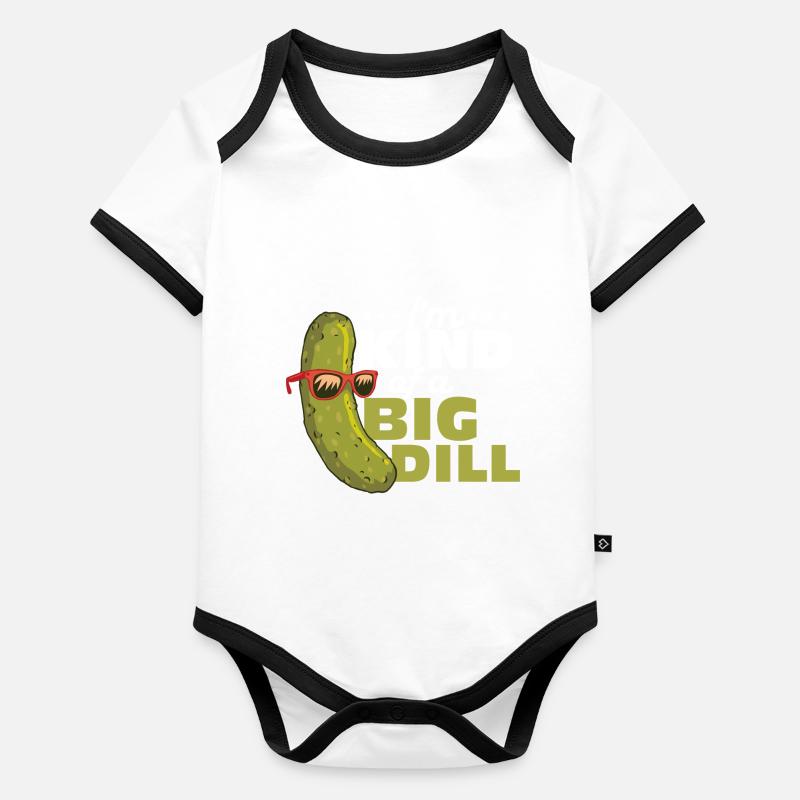 Je suis un peu un gros cornichon au concombre à l’aneth Body Bébé bio contrasté manches courtes