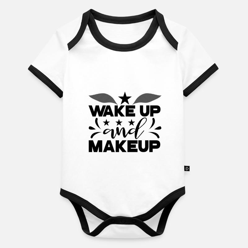 Wake Up and Makeup Baby Bio-Kurzarm-Kontrastbody
