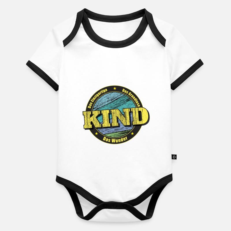 Das Kind, das Wunder Baby Bio-Kurzarm-Kontrastbody