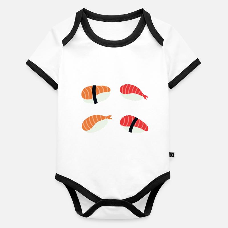 Nigiri Body Bébé bio contrasté manches courtes