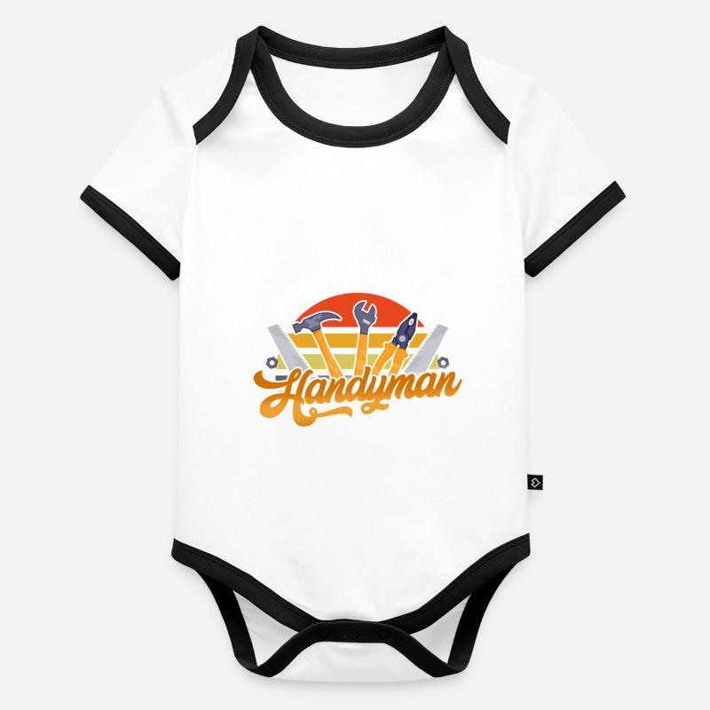 Professional craftsman Organic Baby Contrasting Bodysuit