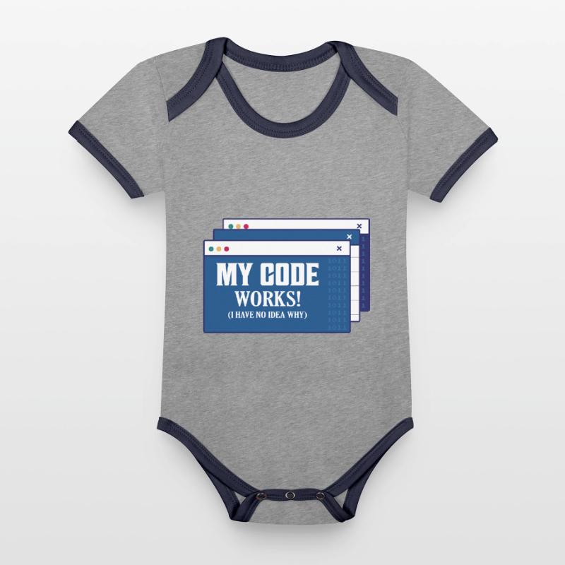 My Code Works! I Have No Idea Why Coding Software Baby Bio-Kurzarm-Kontrastbody