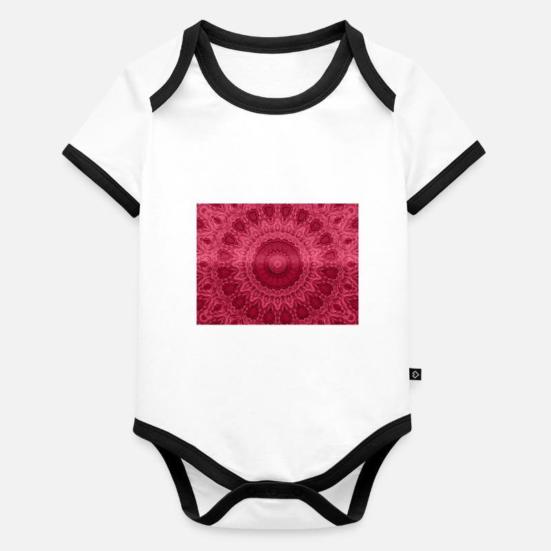 Mandala - Viva Magenta Organic Baby Contrasting Bodysuit