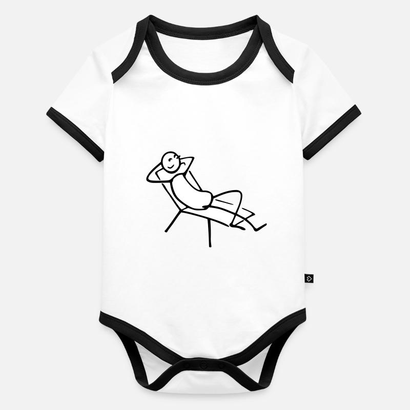 Cool man Body Bébé bio contrasté manches courtes