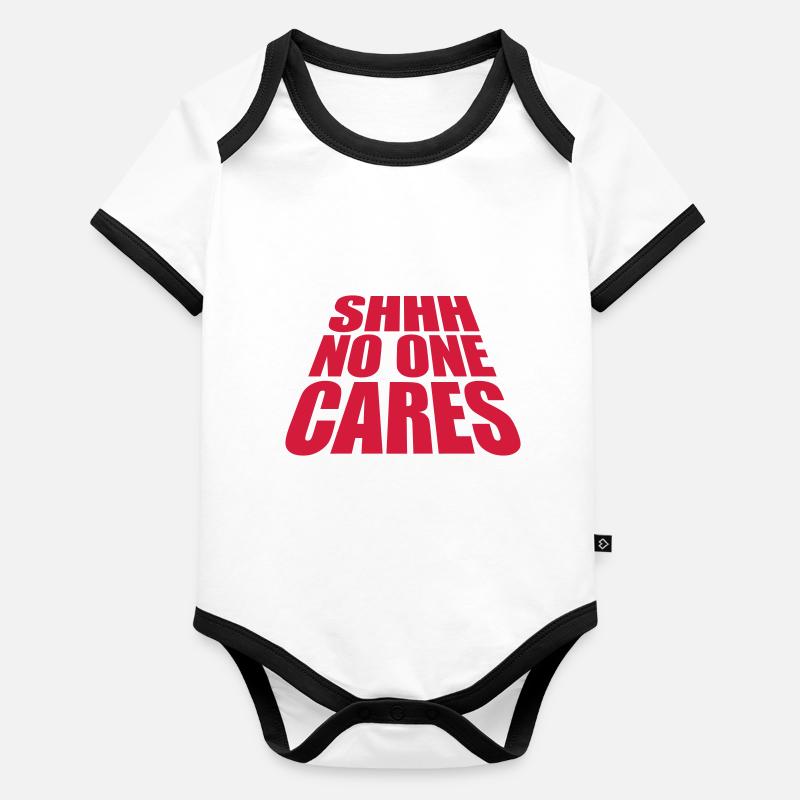 shhh no one cares Baby Bio-Kurzarm-Kontrastbody