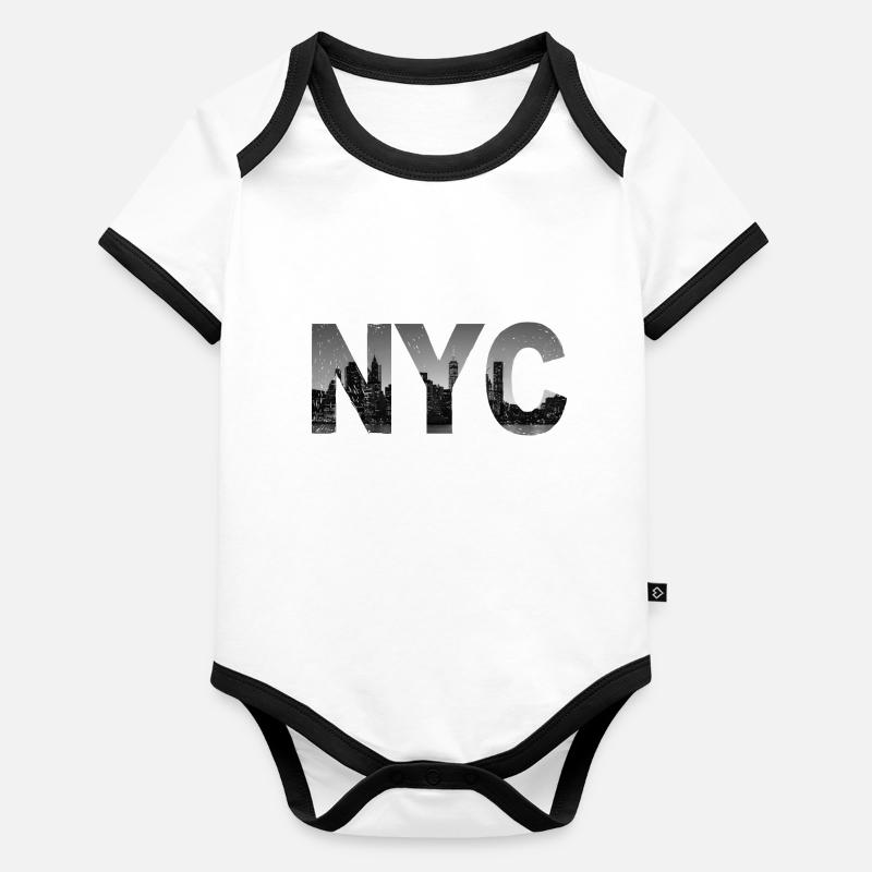 NYC Body Bébé bio contrasté manches courtes