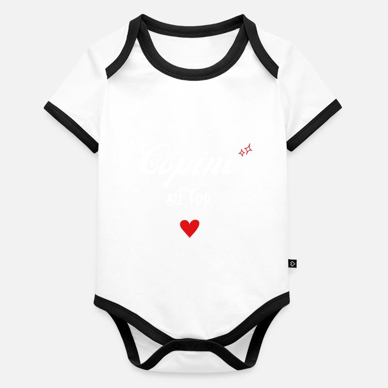 copine au top idée cadeau Body Bébé bio contrasté manches courtes