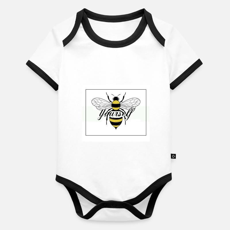 Bee yourself Baby Bio-Kurzarm-Kontrastbody