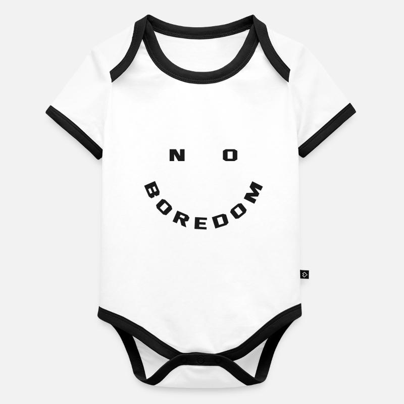 Pas d’ennui Body Bébé bio contrasté manches courtes