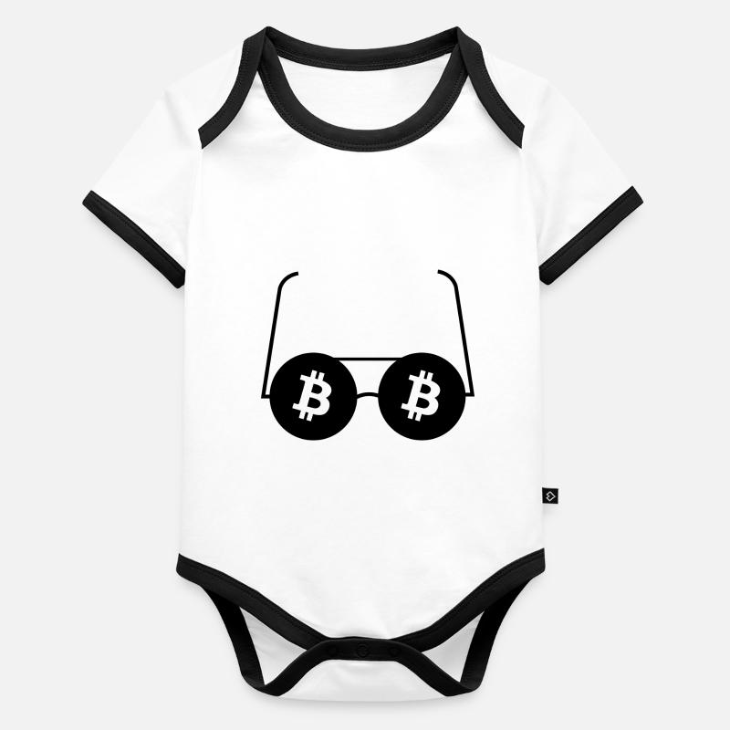 Crypto Bitcoin Trading Baby Bio-Kurzarm-Kontrastbody