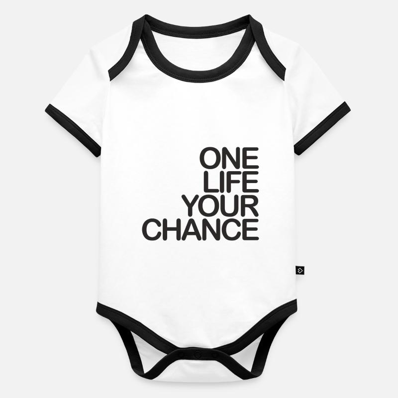 One LIFE your CHANCE 01 schwarz Baby Bio-Kurzarm-Kontrastbody