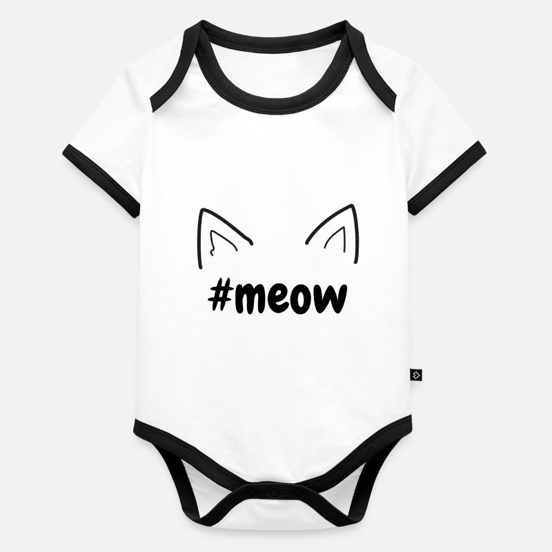 #meow Baby Bio-Kurzarm-Kontrastbody