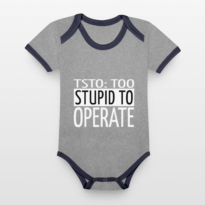 Gamer Encrypt Codage Hacking Code de piratage Body Bébé bio contrasté manches courtes