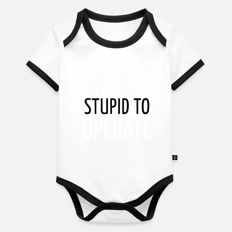 Gamer Encrypt Codage Hacking Code de piratage Body Bébé bio contrasté manches courtes